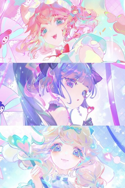 王者荣耀 妲己 安琪拉 瑶三丽鸥联动 插画
画师：流泪猫毛头
