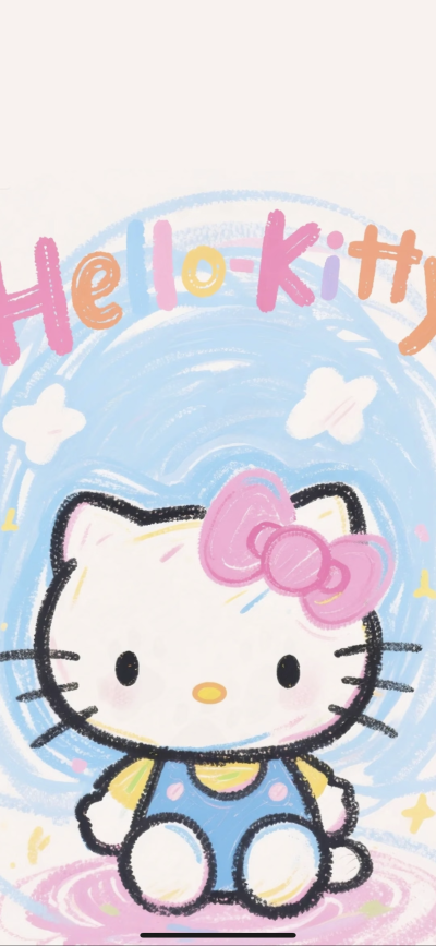 kitty猫 三丽鸥 彩铅风 hello kitty
