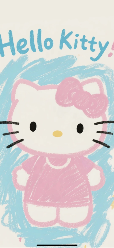 kitty猫 三丽鸥 彩铅风 hello kitty