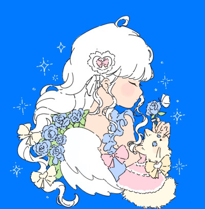 插画女生头像