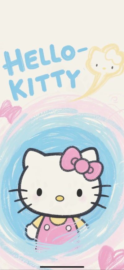 kitty猫 三丽鸥 彩铅风 hello kitty