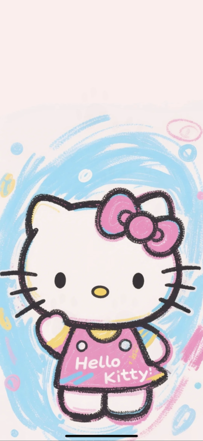 kitty猫 三丽鸥 彩铅风 hello kitty