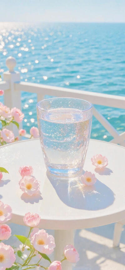 樱花气泡水手机壁纸