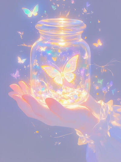 瓶子里的梦幻蝴蝶