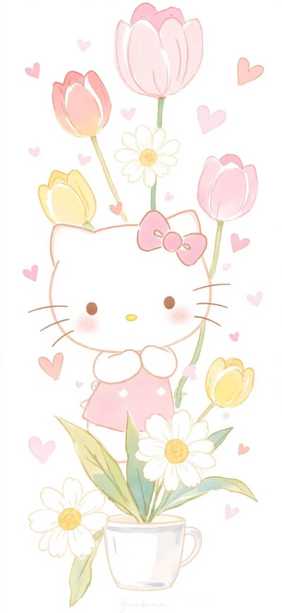 KT猫 壁纸 卡通 萌图