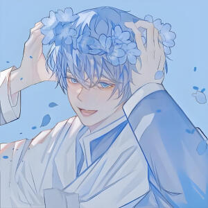 二次元 男头 蓝色系 精选 侵权删