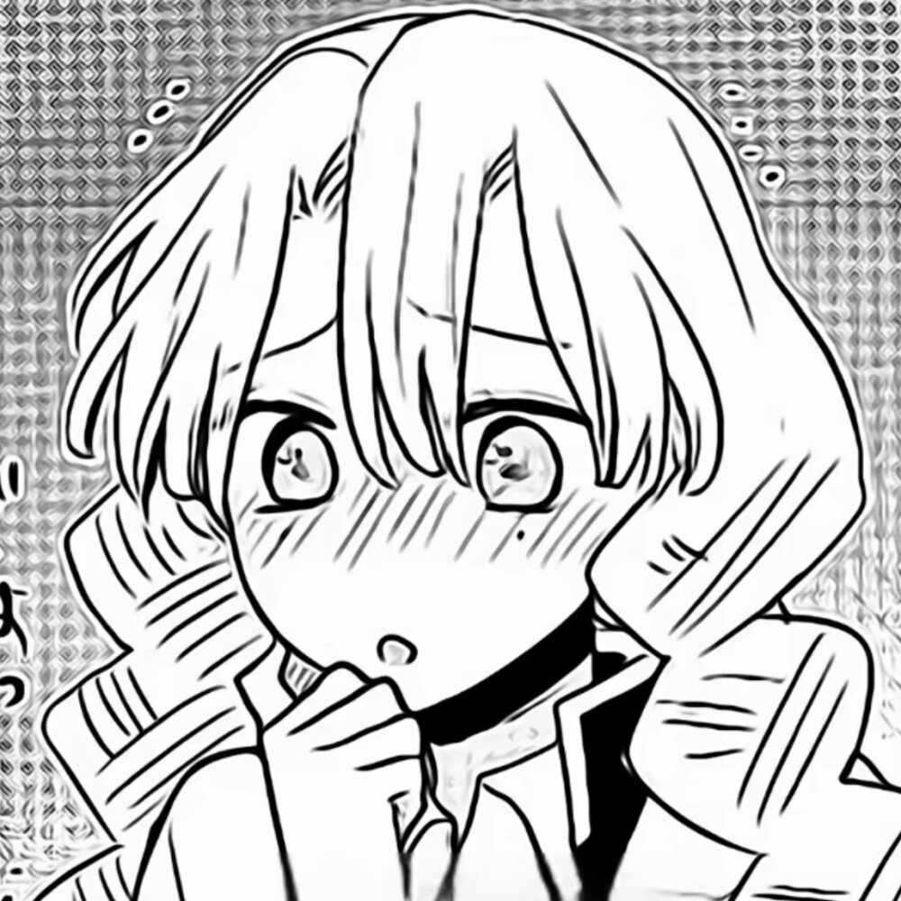 黑白漫画/女生头像