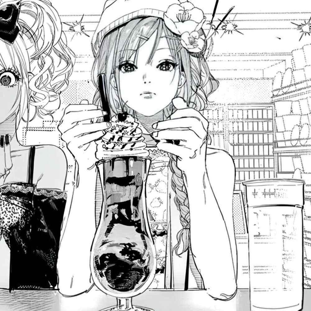 黑白漫画/女生头像