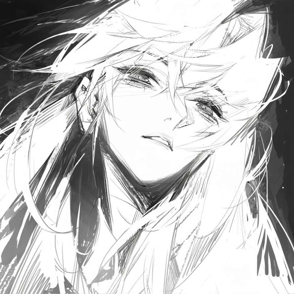 黑白漫画/女生头像