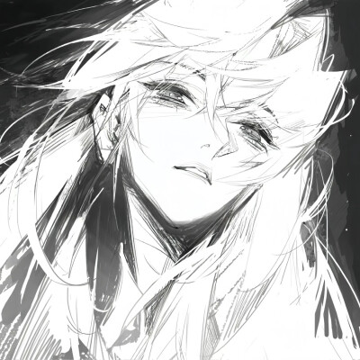 黑白漫画/女生头像