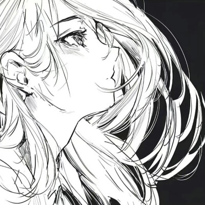黑白漫画/女生头像