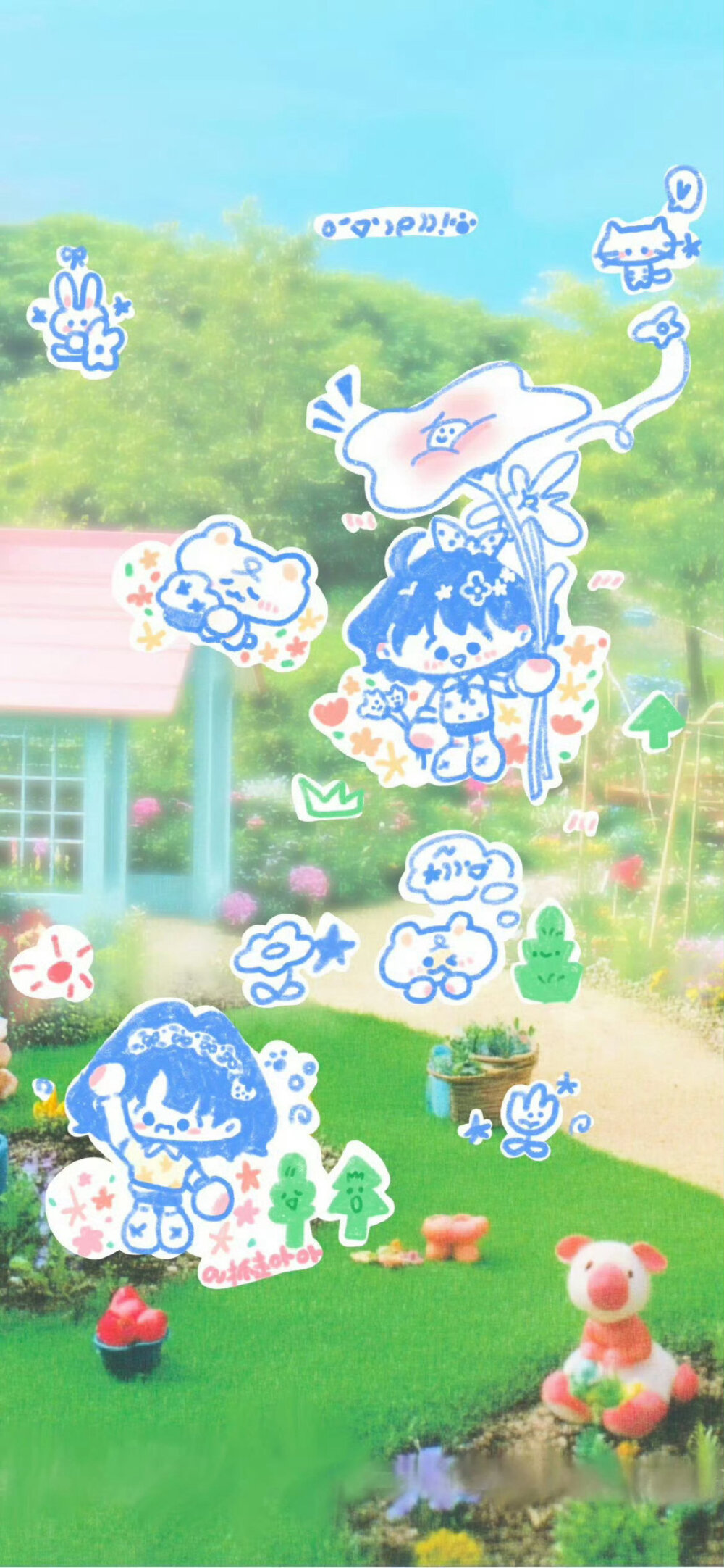 绿色 夏日 壁纸 锁屏 聊天背景 