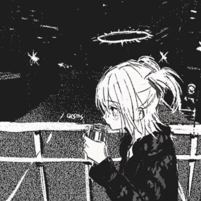 黑白漫画/女生头像
