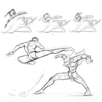 人体参考，线稿