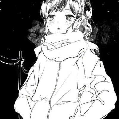 黑白漫画/女生头像