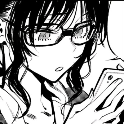 黑白漫画/女生头像