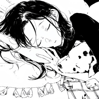 黑白漫画/女生头像