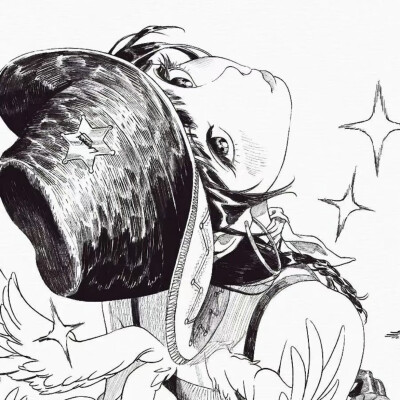 黑白漫画/女生头像