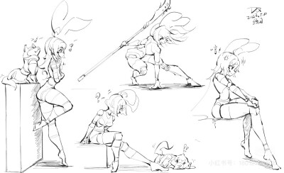 人体参考，线稿