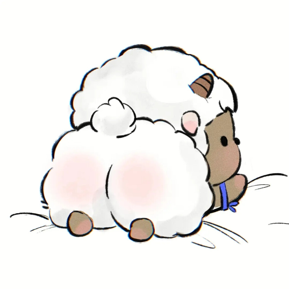 可爱羊羊屁股头像