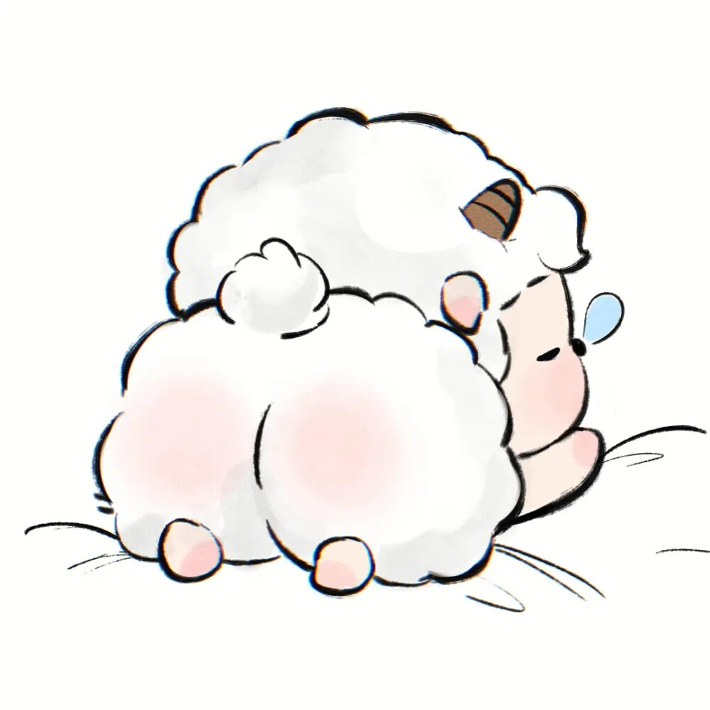 可爱羊羊屁股头像