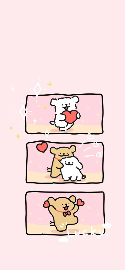 线条小狗壁纸