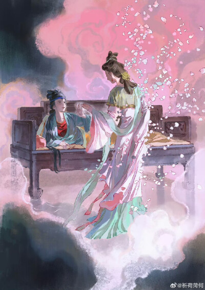 #红楼梦# 可卿托梦
“婶子好睡，我今日回去，婶子也不来送我一程。” ​
插画精选｜画师：祈荷菏何