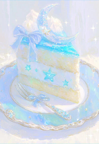 blingbling蓝色系蛋糕和糖果