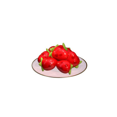 3D建模草莓小蛋糕头像