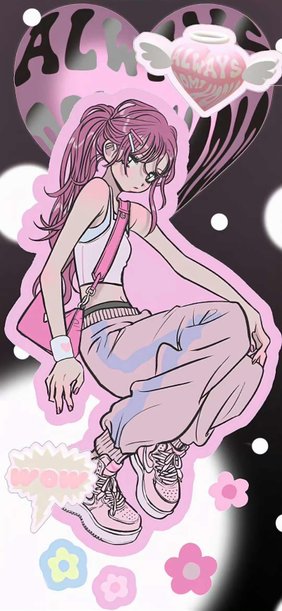 动漫粉色壁纸，超美