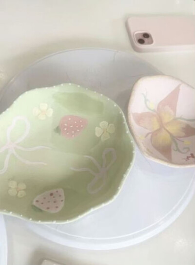 pink green