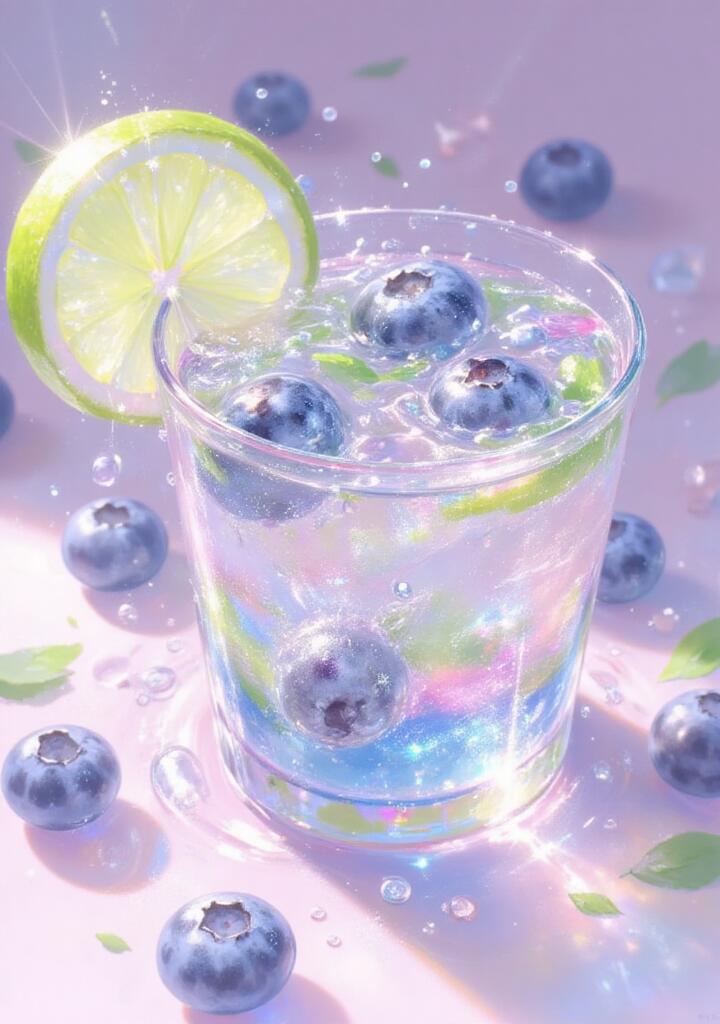 梦幻蓝莓气泡水