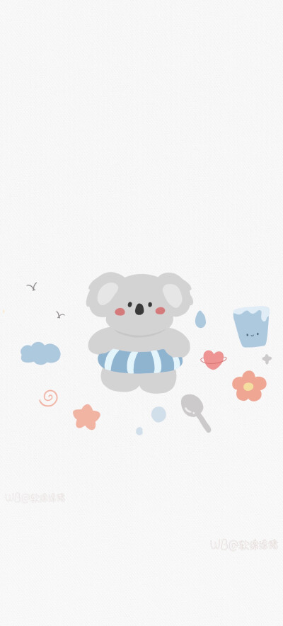 可爱壁纸｜卡通壁纸｜小狗｜考拉｜水果壁纸