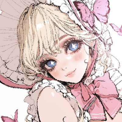 AI 少女插画 头像