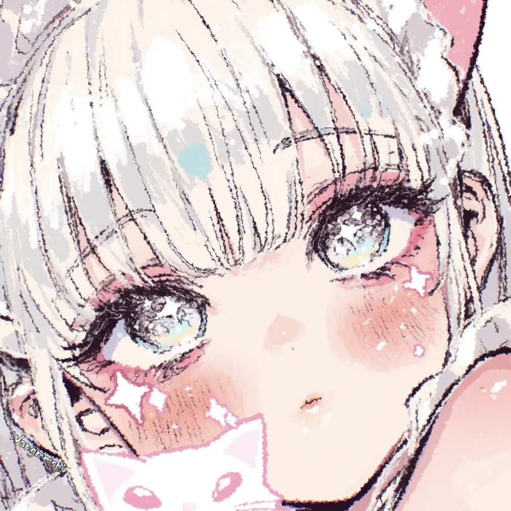 AI 少女插画 头像