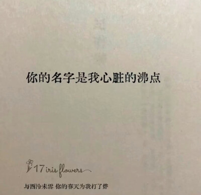 你的名字是我心脏的沸点