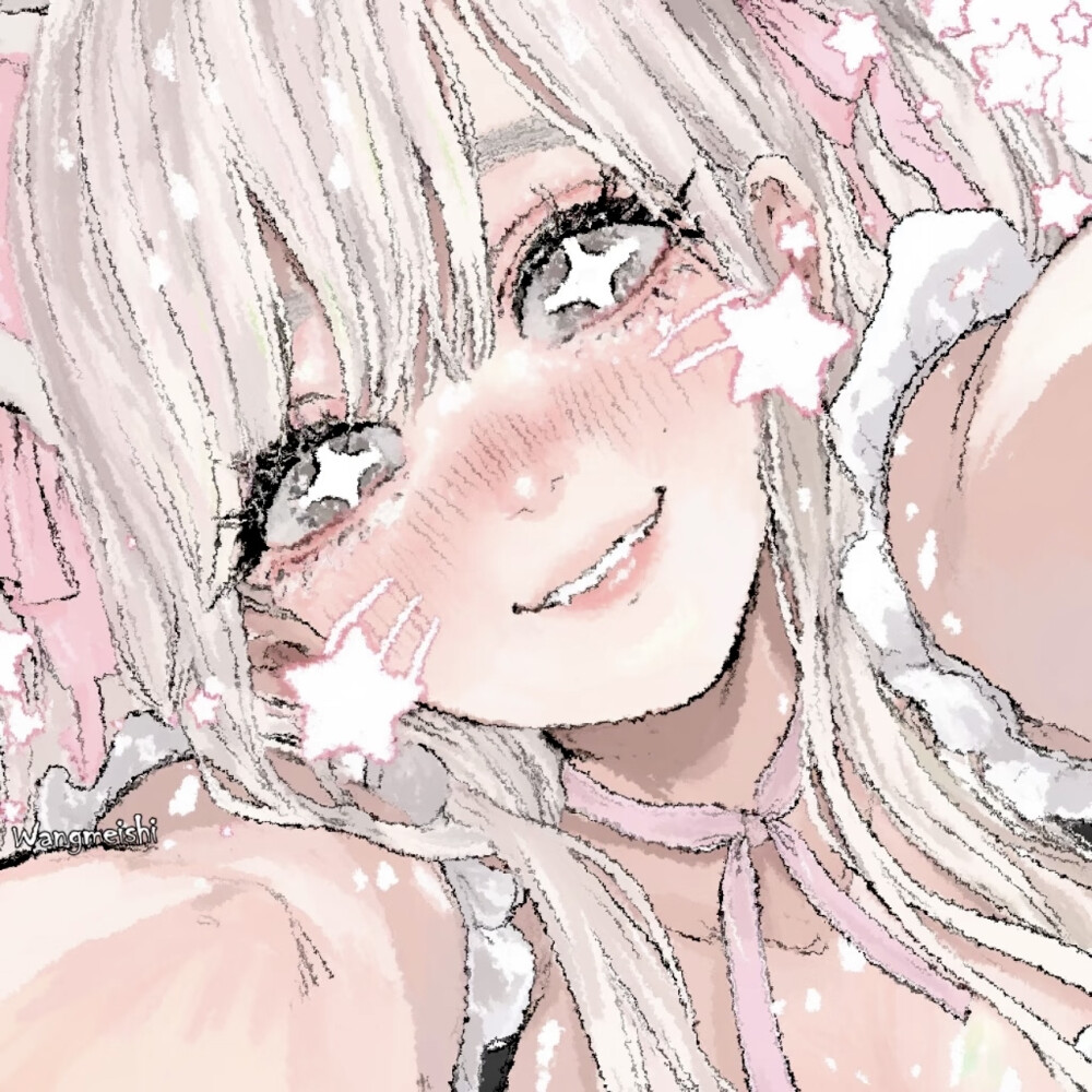 AI 少女插画 头像