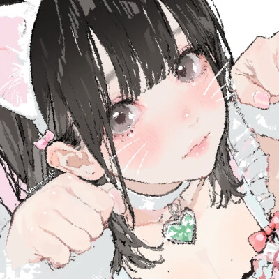 AI 少女插画 头像
