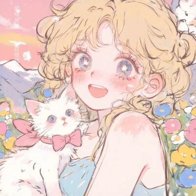 AI 少女插画 头像