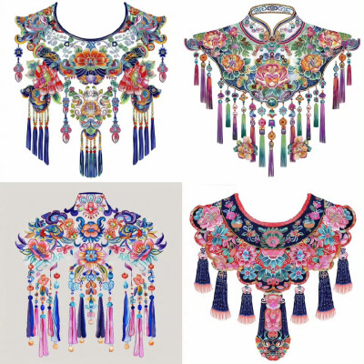 中国传统服饰图案——云肩 ​