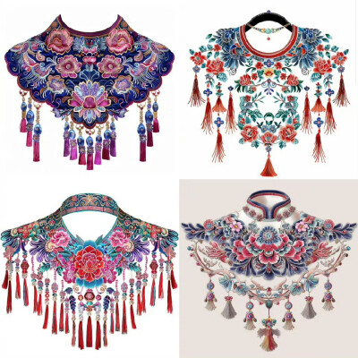 中国传统服饰图案——云肩 ​