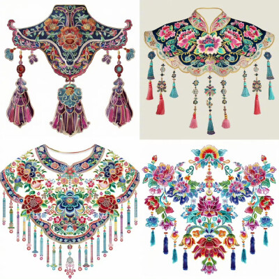 中国传统服饰图案——云肩 ​