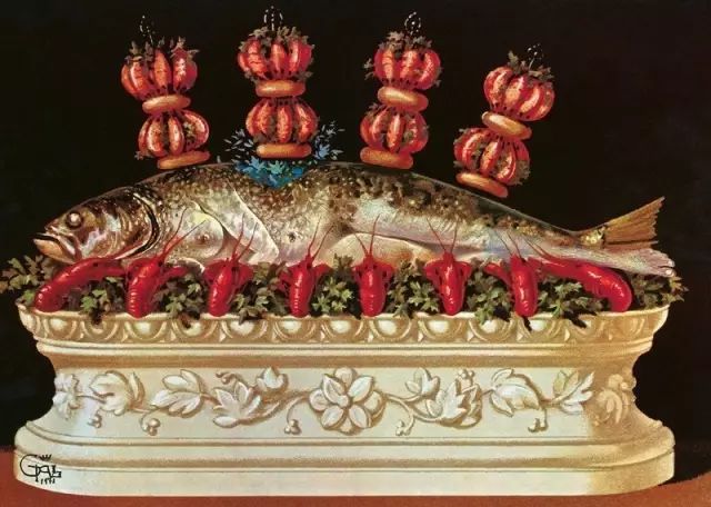 挑一只肉质良好的幼火鸡，将它清洗干净，再用明火稍微烤一下，准备好往里面填充食材。
把白血肠、罗克福尔羊乳干酪、“小瑞士”奶酪放进色拉碗里，搅拌混合，加适量食盐、胡椒粉和磨碎的肉豆蔻。将混合物塞进幼火鸡里，缝合开口。
在炖锅里放一汤匙面粉，再倒入一汤匙油。等到面粉变成浅棕色，就加水、胡萝卜片、鸡肉清汤和洋葱片。煮沸后，放入幼火鸡，盖上锅盖文火慢炖一小时。
同时，把10盎司罗克福尔干酪捣碎，和面包屑、玉米面粉、蛋黄、2枚鸡蛋、盐混合，揉成均匀的面团。
把一夸脱水煮沸，加盐。
用匙子把面团挖出一块块放进水中（每一匙面团应该和鸡蛋一般大）。
当小面团开始浮上水面，就把它们舀出来放到干布上吸干水，再把它们放到面包屑里滚。
取出火鸡，滤掉肉汁，用力拍打火鸡，将上面的油打下来，同时保温，因为之后火鸡油要倒入肉汁壶里上桌。
准备一只烤盘，在盘底铺开一汤匙黄油，再放入火鸡，将小面团放在火鸡周围，以204.4°C烘烤15分钟。
注意：面团很快就会变成金黄色，烤的过程中要多次翻面。