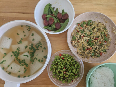 自己做饭，三菜一饭版