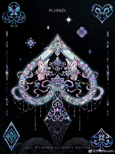 当扑克遇上非遗美学系列❗️
扑克牌里的国风世界#原创插画# ​
插画精选｜画师：方楠Pumpkin