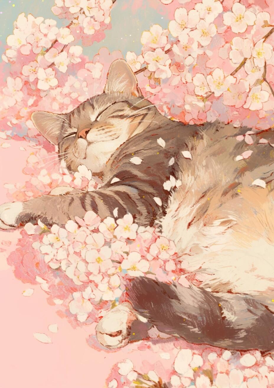 blingbling花朵，美食和猫