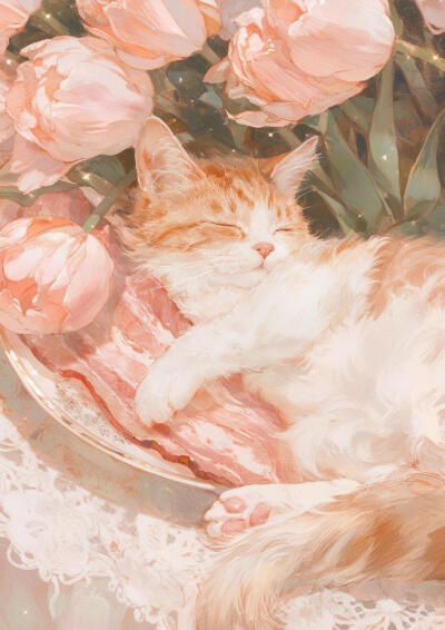 blingbling花朵，美食和猫