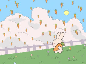 就像兔子的世界下起了胡萝卜雨