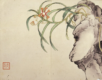 居廉《万带兰》 1856—1864年 广东省博物馆藏