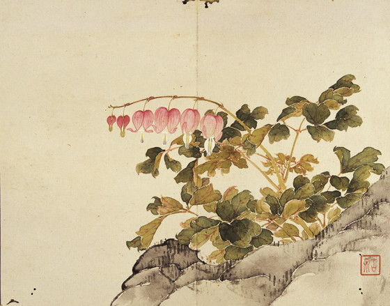 居廉《荷包牡丹》 1856—1864年 广东省博物馆藏